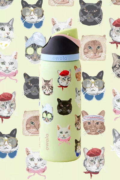 Owala UO Exclusive Cat Collage FreeSip® 0.9L / 32oz Water Bottle