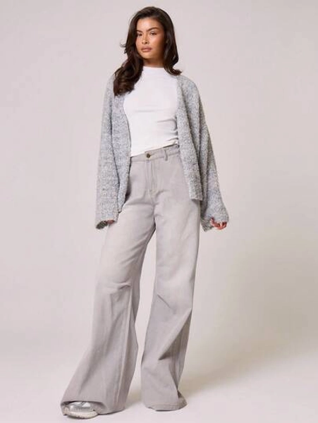 MUSERA Oversized Flare Sleeve Knit Jumper Cardigan Spring Y2K 90's Casual Cute Sweet Airport Oversized Fall Back To School Autumn Winter Everyday Christmas Evening Party Elegant