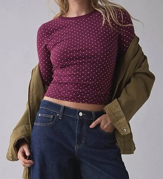 BDG Women's Long Sleeve Cotton Tee