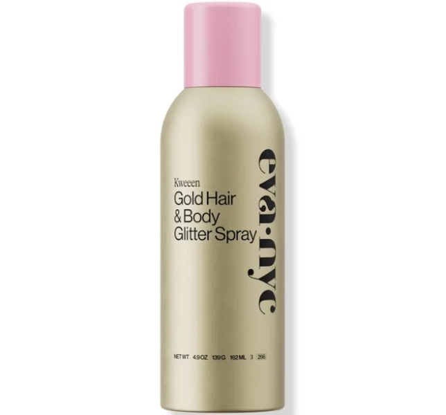 Eva NYC Kweeen Gold Hair & Body Glitter Spray