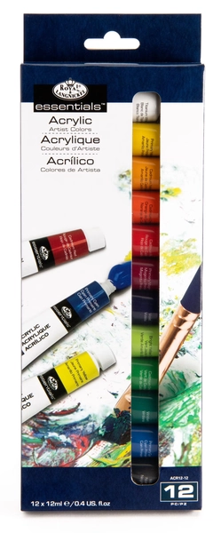 Royal & Langnickel Essentials 12ml 12 Colors Acrylic Artist Paint 12 Pack - Walmart.com