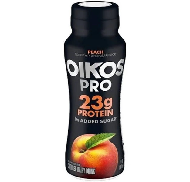 Oikos Pro Dark Peach Cultured Dairy Drink, 7 Ounce -- 8 per case
