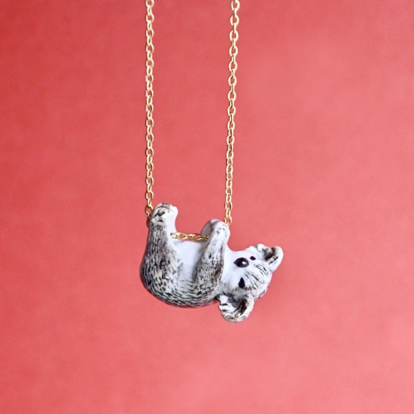 Koala Bear Necklace | Handcrafted Porcelain Jewelry | Camp Hollow Collectible Heirloom Art | The Perfect Gift | Collect them all!