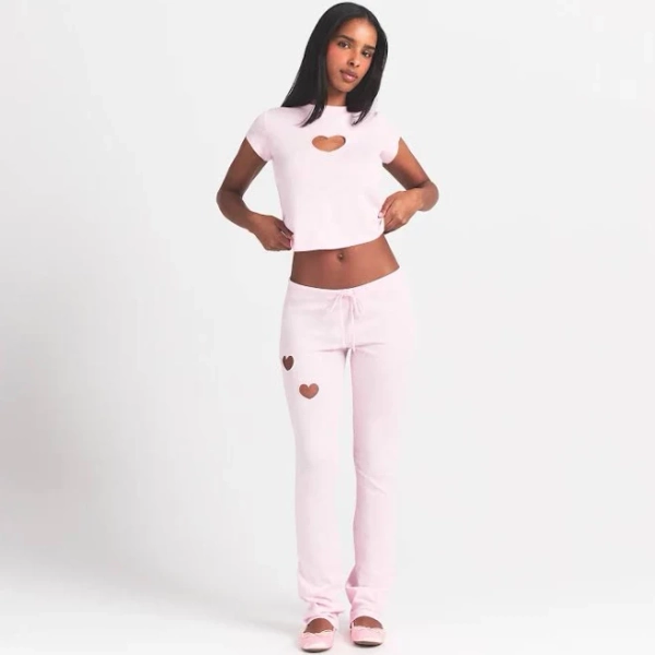 Skims Heart Straight Leg Jersey Pants