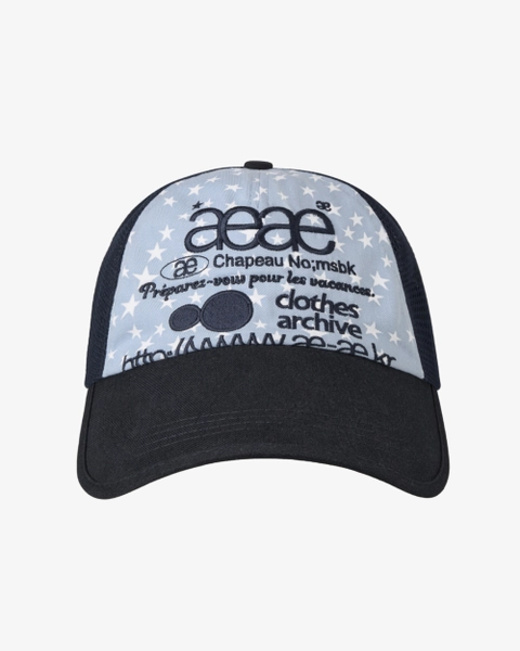 WEB LOGO STAR MESH CAP [SKYBLUE]