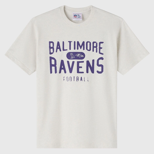 Unisex Baltimore Ravens OVO x NFL Heather Gray T-Shirt