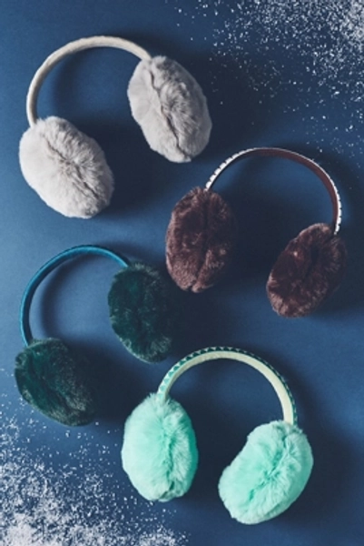 Violet & Brooks Embroidered Faux Fur Earmuffs