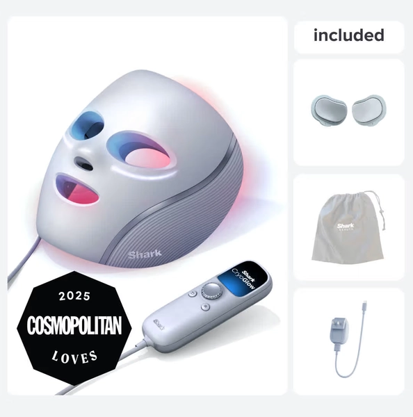 Shark™ CryoGlow™ Red Blue & Infrared iQLED Face Mask & Under Eye Cooling - (Lilac Chill)