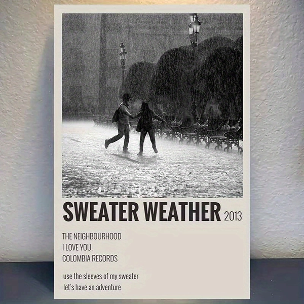 2d flat 1pc   sweater weather poster minimalist - Temu