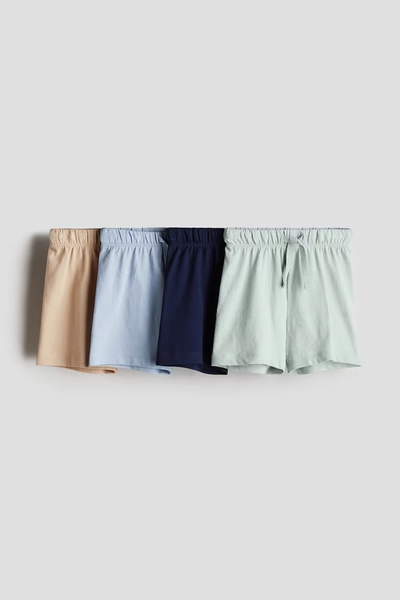 4-pack Jersey Shorts - Light green/blue