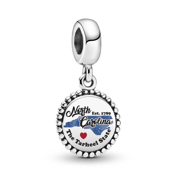 FINAL SALE - North Carolina State Map Dangle Charm