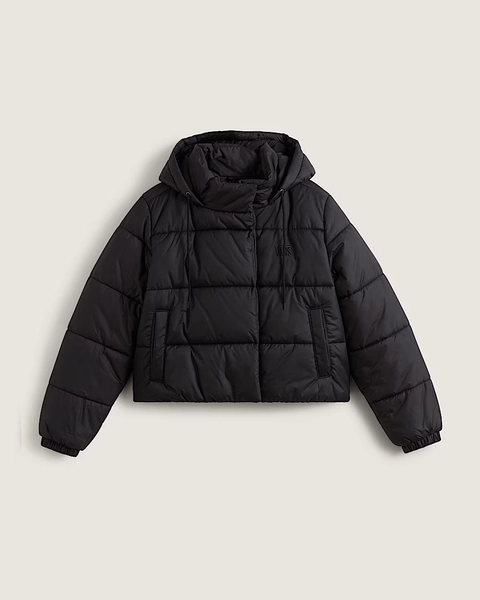 Hillgate Cropped Puffer Jacket in Black | Vans