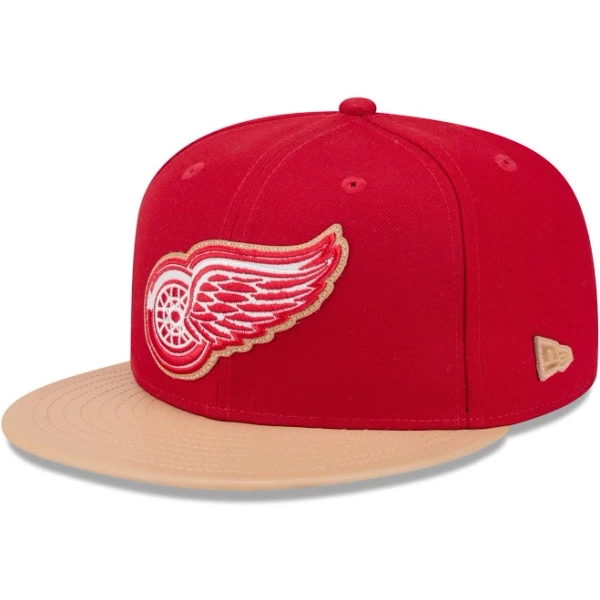 New Era Detroit Red Wings Leather Visor Fitted Hat