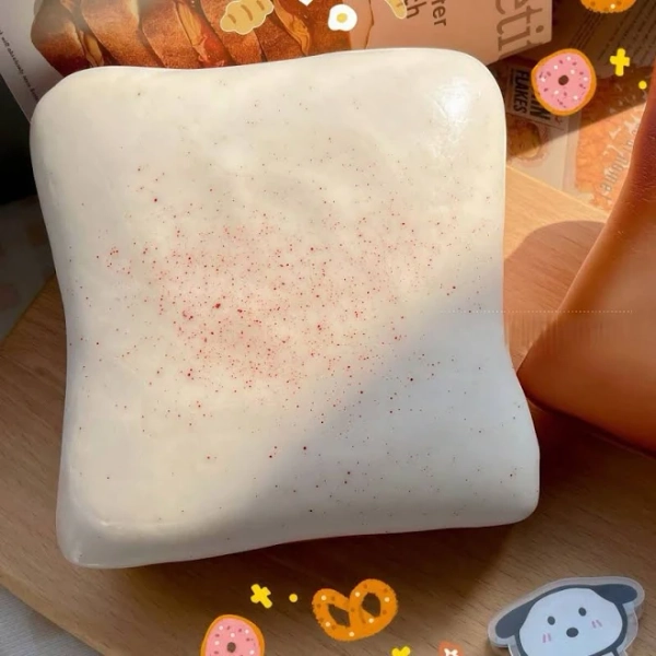 1PC Cream Toast King Squishy, Super Soft Slow Rebound Stress Relief Squeeze Toy,
