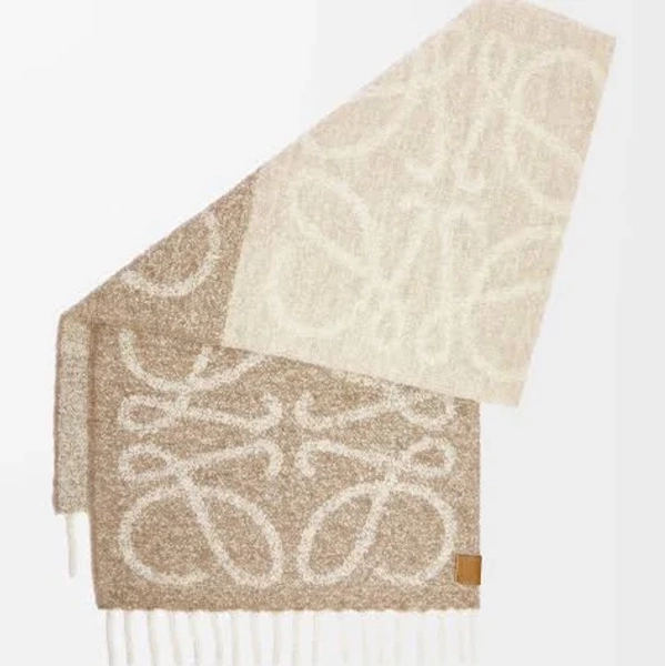 Loewe Anagram Scarf In Alpaca And Wool for Women