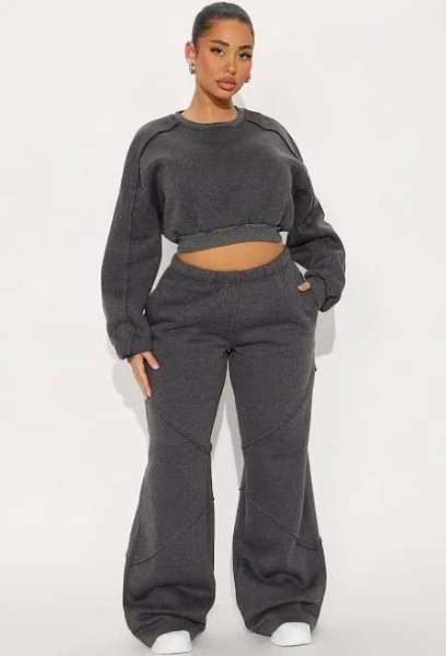 Fashion Nova Women's Unwind Time Fleece Pant Set