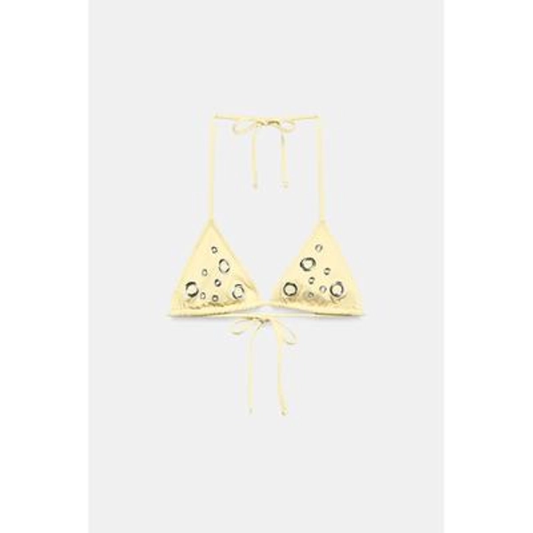 Zara - O-Ring Triangle Bikini Top - Yellow - L - Woman