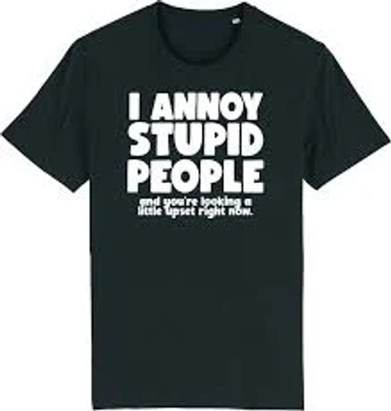I ANNOY STUPID PEOPLE Funny Offensive Rude T-Shirt
