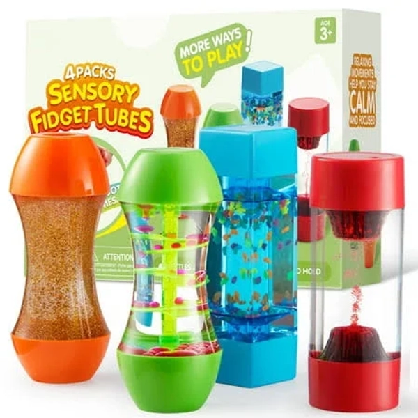 Joyfy 4-Pack Sensory Fidget Tubes