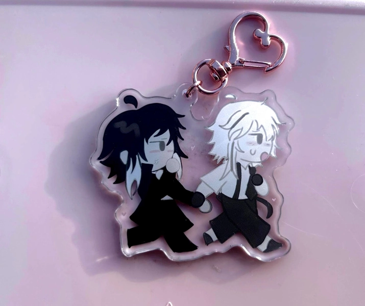 sskk- atsushi and Akutagawa bsd/bungo stray dogs keychain