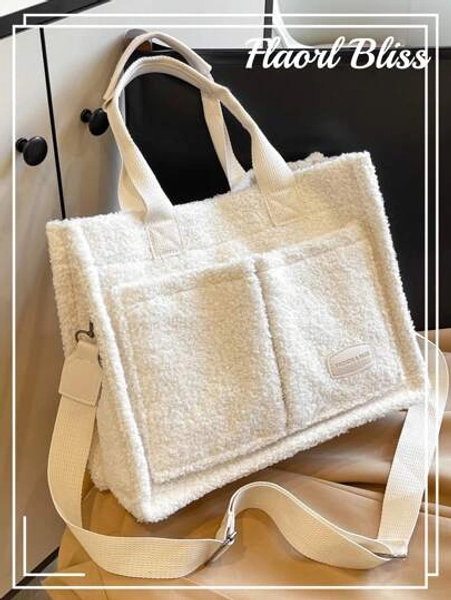 Spring And Summer New Floral Polka Dot Print Resort Fashion Women Handbag, Computer Briefcase, Commuter Tote, Crossbody Bag, Simple Shopping Bag, Large Capacity Multi-Pocket Sweet Daily Tote, Tote Bags For Students, Multiple Compartments, Perfect For Beach, School, Work & Daily Use
