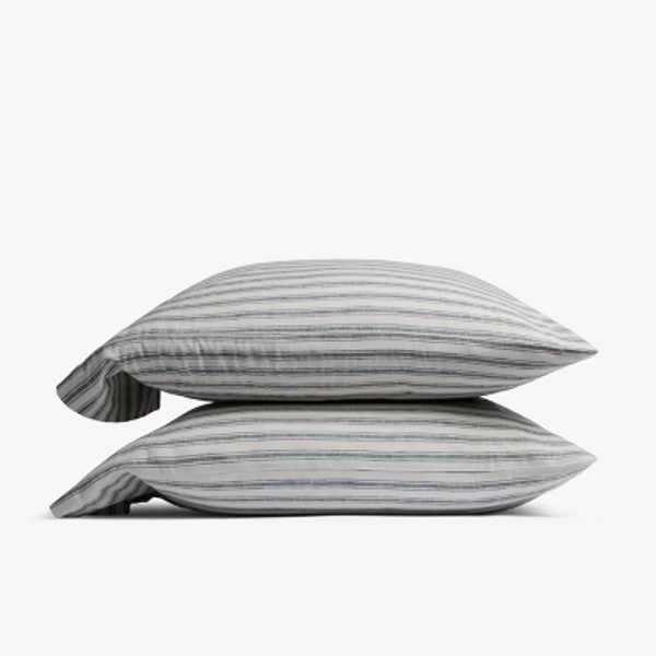 Standard Relaxed Linen Stripe Pillowcase Set Cove & Parchment - Parachute for Target