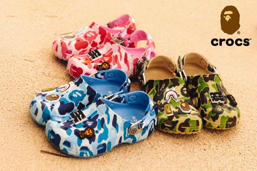 bape crocs blue