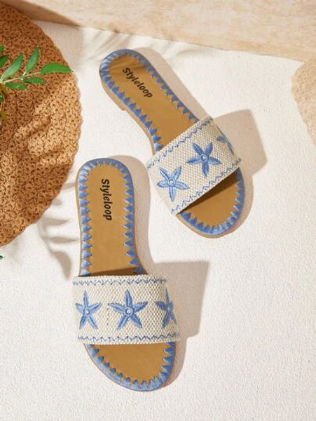 Styleloop Women's Flat Sandals, Boho Style, Retro American, Bohemian, Western, Music Festival, Party, Beach, Vacation