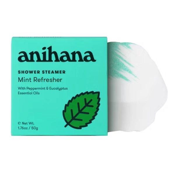 anihana Aromatherapy Essential Oil Mint Refresher Peppermint and Eucalyptus Shower Steamer - 1.76oz