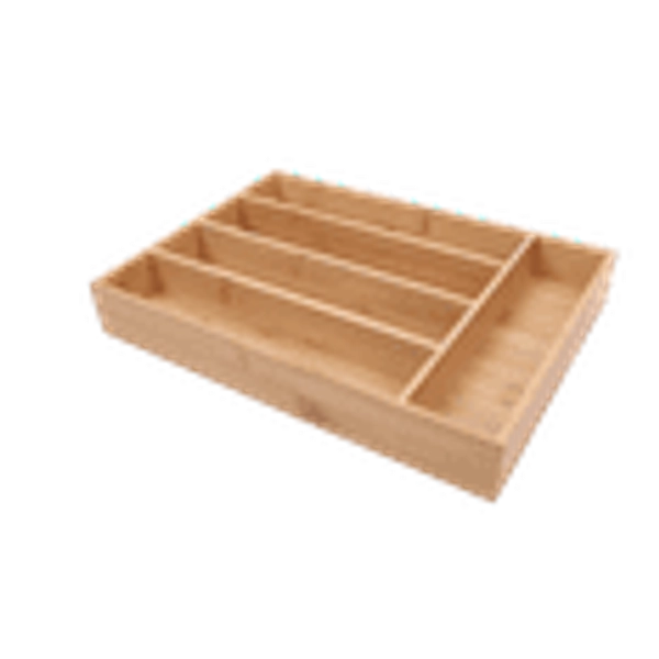 Better Homes & Gardens Natural Bamboo Silverware Organizer, 13.98in D x 10.04in W x 1.97in H