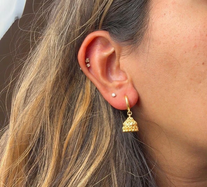 Gold mini Jhumka Hoops