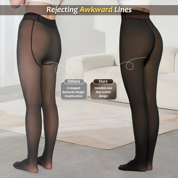 [Thermal Leggings] Women's Heavy-Duty Thermal Leggings - Extreme Cold to Hot (-5°C to 15°C/23°F to 59°F) | Seamless | Matte Black | S/M/L (90-220 lbs/40-100kg) | Non-Slip Grip | All-Day Comfort | Durable