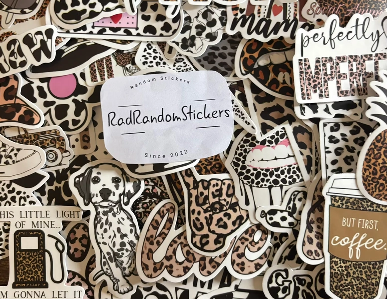Animal Print, Leopard, Cow Stickers Pack of 10, 20 or 50 Decals for Planners, Journals, Decorations, Rewards, Party Supplies, Gifts and More