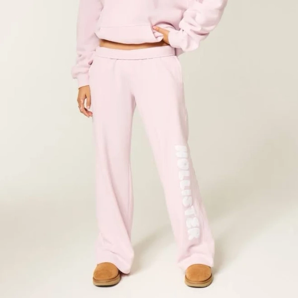 Hollister Women's Logo Graphic Wide-leg Sweatpants