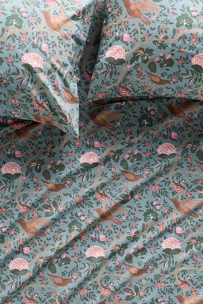 Organic Cotton Percale Printed Sheet Set