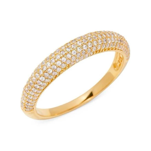 Brook & York Women's Marian 14K-Yellow-Gold Vermeil Cubic Zirconia Domed