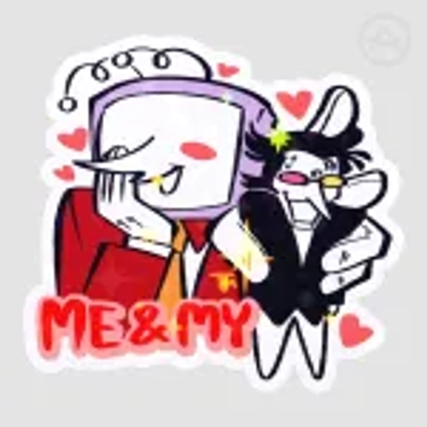 Spamtenna Me & My Creature Die Cut Stickers by Rottkins - ACGGOODS