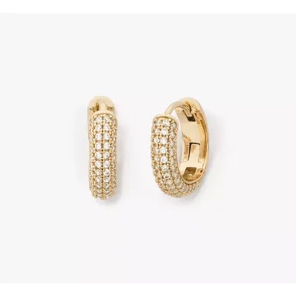 Kate Spade Brilliant Statements Pavé Mini Huggies