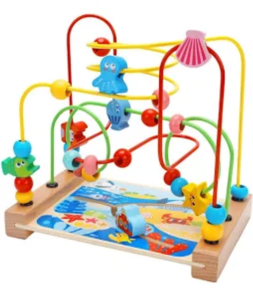 Wooden Bead Maze Toys, Juguete Circular Educativo De Madera