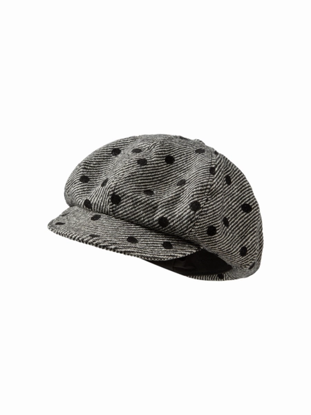 STRIPED & POLKA DOT BERET HAT