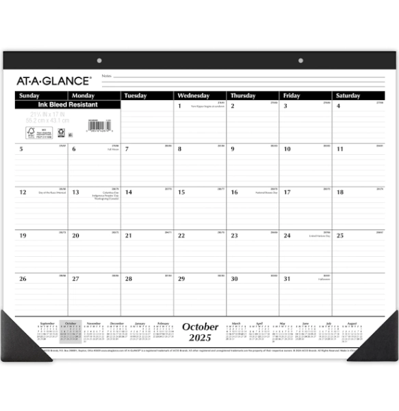 At-a-glance Monthly Desk Pad Calendar