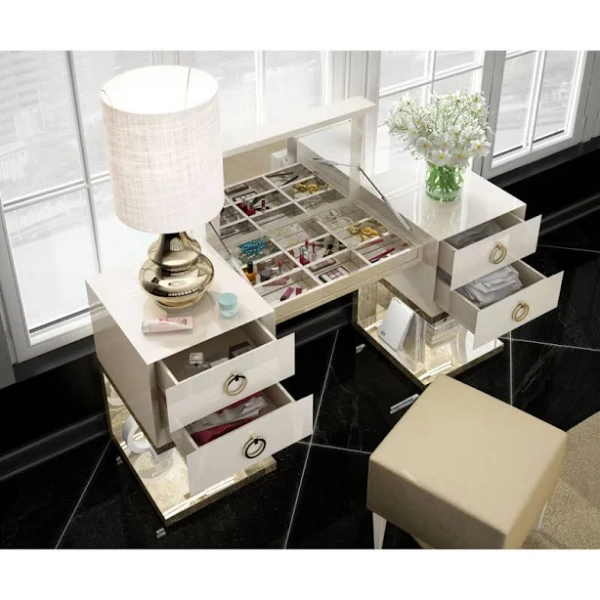 Mercer41 Vannote Vanity Makeup Vanity Set with Mirror