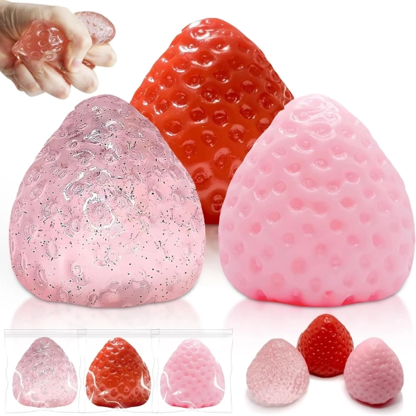 Taba Squishies Strawberry Fruit Squeeze Toys Kawaii Sticky Stress Fidget Toy Gift Perfect Desk Accessory for Kids Adults - AliExpress 