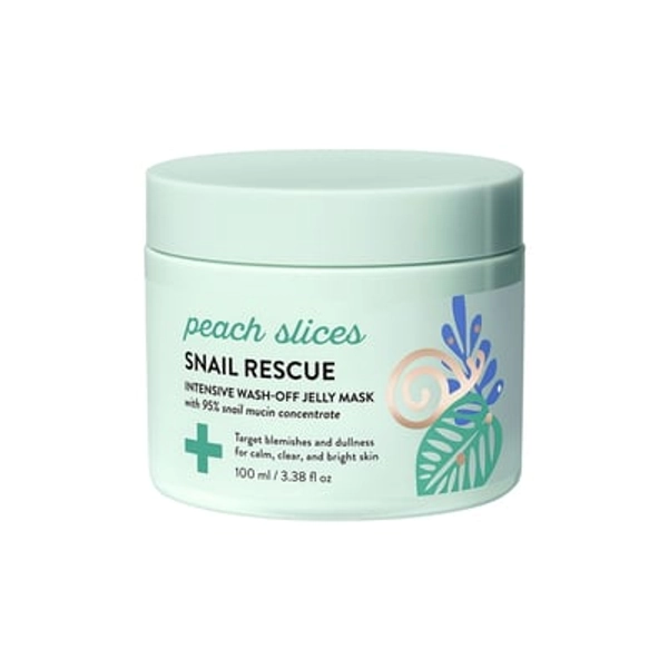 Peach Slices Snail Rescue Intensive Wash-off Jelly Face Mask with Snail Mucin, 3.38 fl oz