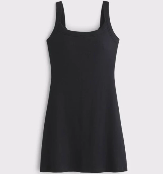 Abercrombie & Fitch Women's Bra-Free Essential 90s Rib Mini Dress