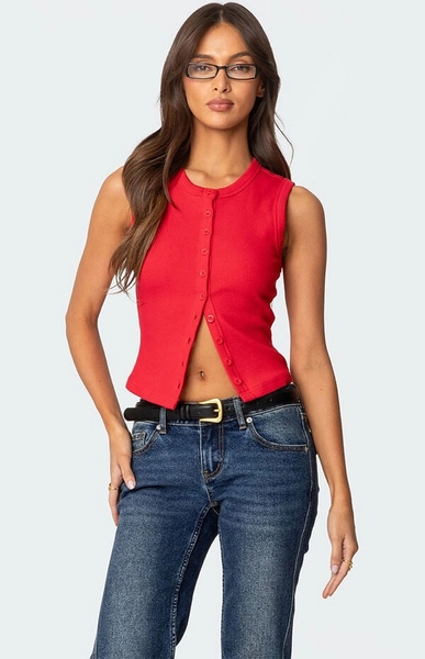 Basel Button Up Tank Top