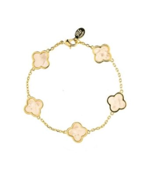 Mother of Pearl Clover Station Bracelet