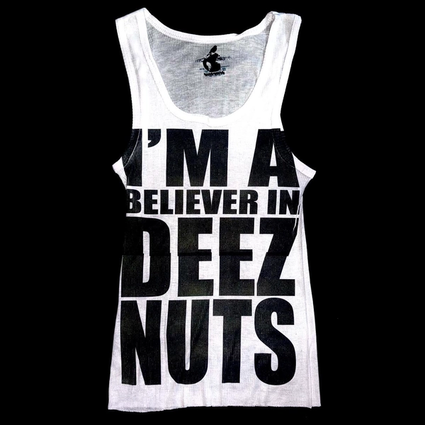i’m a believer in deez nuts tank - s/m

designed and... | Depop