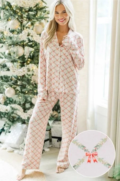 Dream Big Bow Print Bamboo Pajama Set