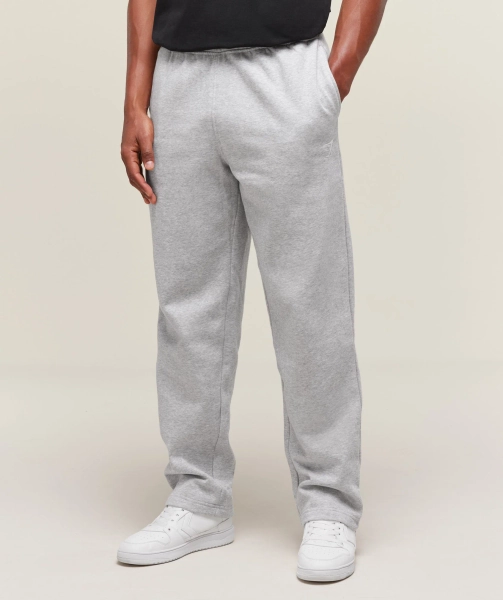 Gymshark Crest Straight Leg Joggers - Light Grey Marl
